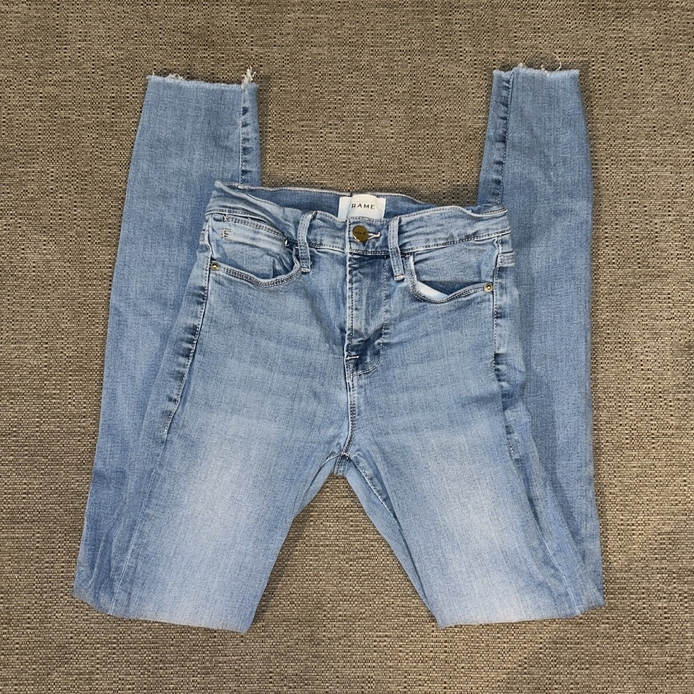 FRAME Women’s Le High Skinny Lightwash Jeans Denim size 24